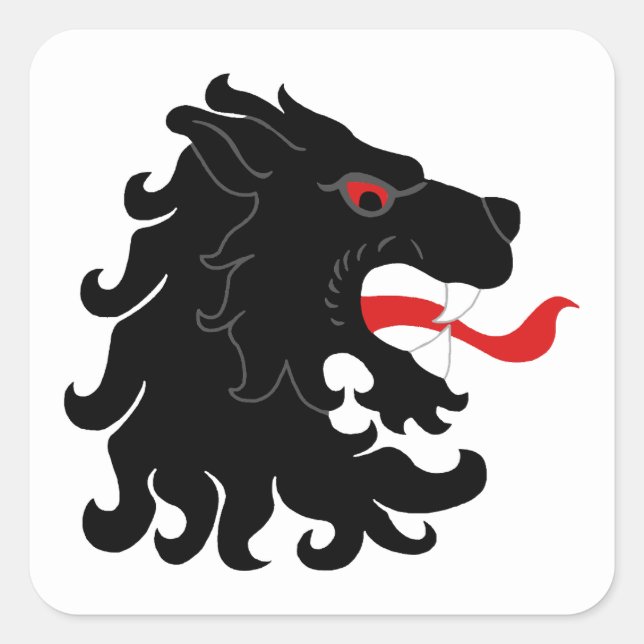 Cuadrada Pegatina de distintivos de población de SCA An Tir (Anverso)