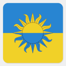 Cuadrada Pegatina de distintivos de población de SCA Atenve