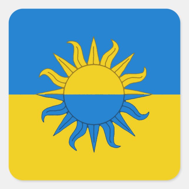 Cuadrada Pegatina de distintivos de población de SCA Atenve (Anverso)