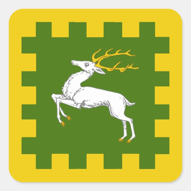 Cuadrada Pegatina de distintivos de población de tierras pe (Anverso)