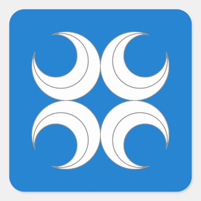 Cuadrada Pegatina de distintivos de población de vacas de S (Anverso)