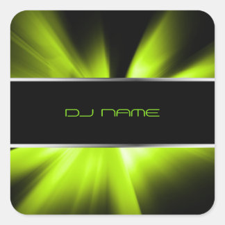 Cuadrada Pegatina de DJ con clase