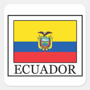 Cuadrada Pegatina de Ecuador