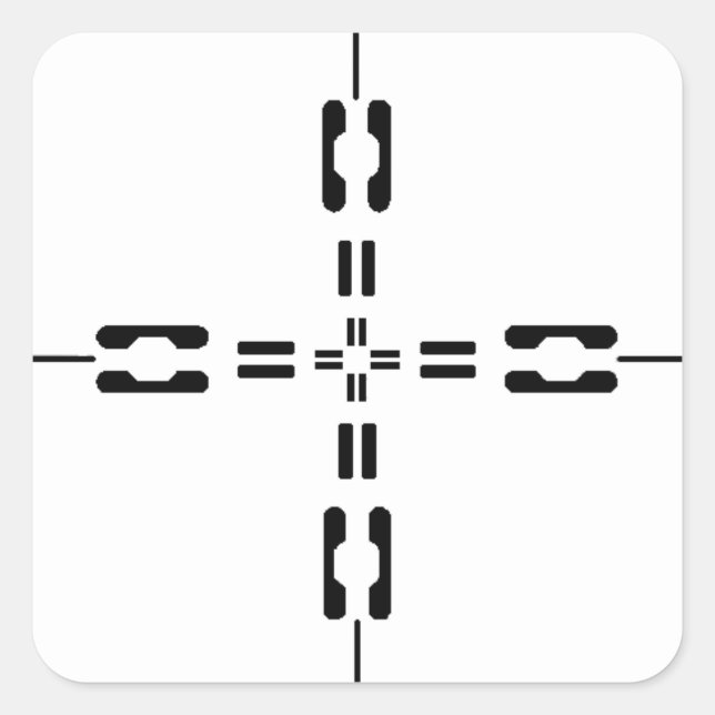 Cuadrada Pegatina de encuestas de tierras (Anverso)