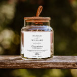 Cuadrada Pegatina de Enhorabuena por Velas de Compromiso de<br><div class="desc">Minimalista recién casado pegatina de felicitaciones por compromiso.</div>