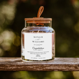 Cuadrada Pegatina de Enhorabuena por Velas de Compromiso de