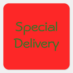 Cuadrada pegatina de entrega especial