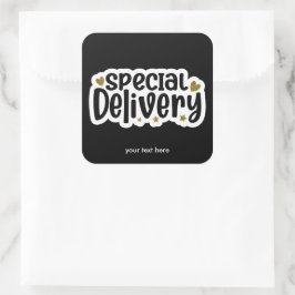 Cuadrada Pegatina de entrega especial