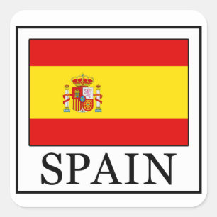 Cuadrada Pegatina de España