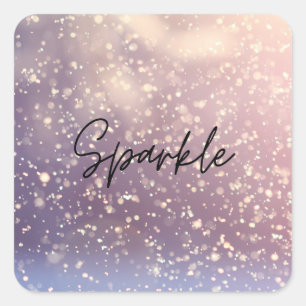 Cuadrada Pegatina de esparkle