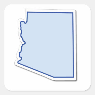 Cuadrada Pegatina de esquema de Arizona