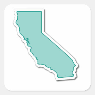 Cuadrada Pegatina de esquema de California