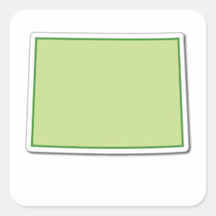 Cuadrada Pegatina de esquema de Colorado