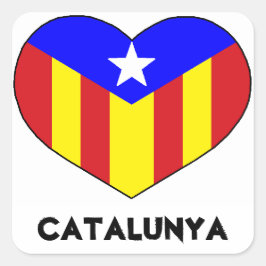 Cuadrada Pegatina de estilo catalán de amor