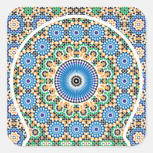 Cuadrada Pegatina de estilo marroquí