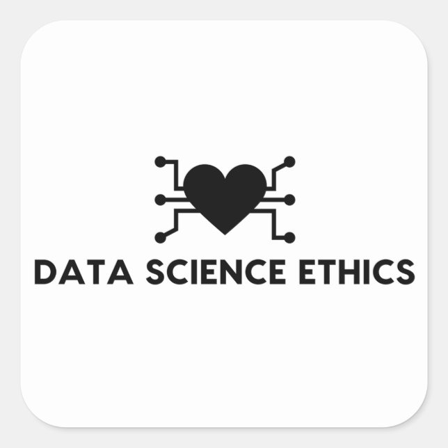 Cuadrada Pegatina de ética de la ciencia de datos (Anverso)