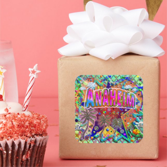 Cuadrada Pegatina de factor de riesgo de Anaheim (Fiesta)