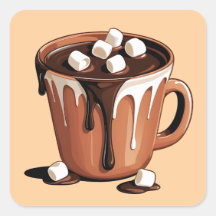 Pegatina de fantasía de volcán de chocolate derret