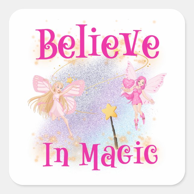 Cuadrada Pegatina de Fe y Fe (Anverso)