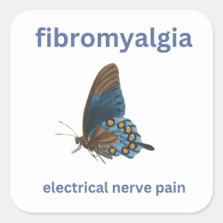 Cuadrada Pegatina de Fibromialgia