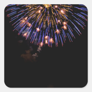 Cuadrada Pegatina de Fireworks P3649