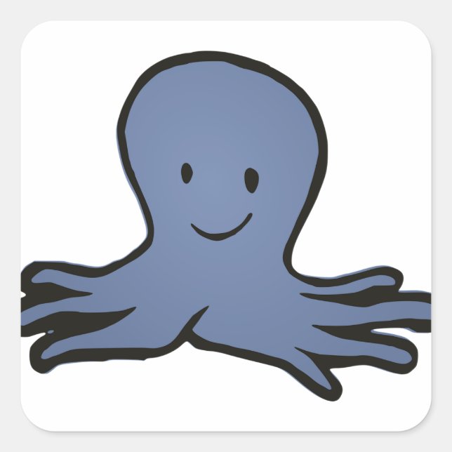 Cuadrada Pegatina de Fish Square (Anverso)