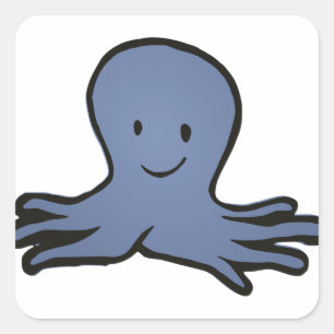 Cuadrada Pegatina de Fish Square