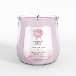 Cuadrada Pegatina de flor de peonía rosa