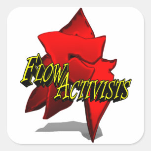 Cuadrada Pegatina de FlowActivists 2