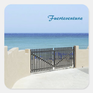 Cuadrada Pegatina de Fuerteventura