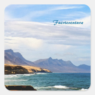 Cuadrada Pegatina de Fuerteventura