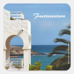 Cuadrada Pegatina de Fuerteventura