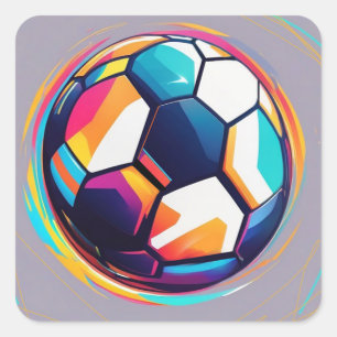 Cuadrada Pegatina de fútbol