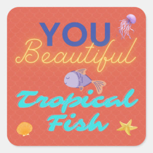 Cuadrada Pegatina de Galentine's Day Square