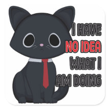 Pegatina de Gato Divertido No Tengo Ni Idea De Lo 