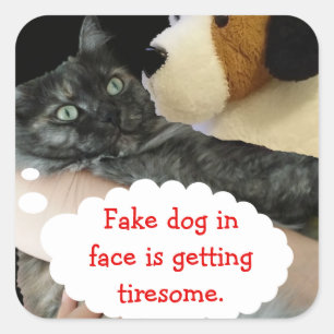 Cuadrada Pegatina de gato relajado por RoseWrites