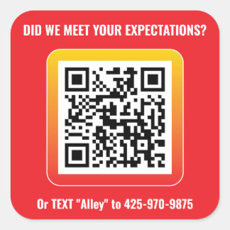 Cuadrada Pegatina de Genius Square del producto - Keene Red