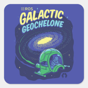 Cuadrada PEGATINA de geochelona galáctica ROS