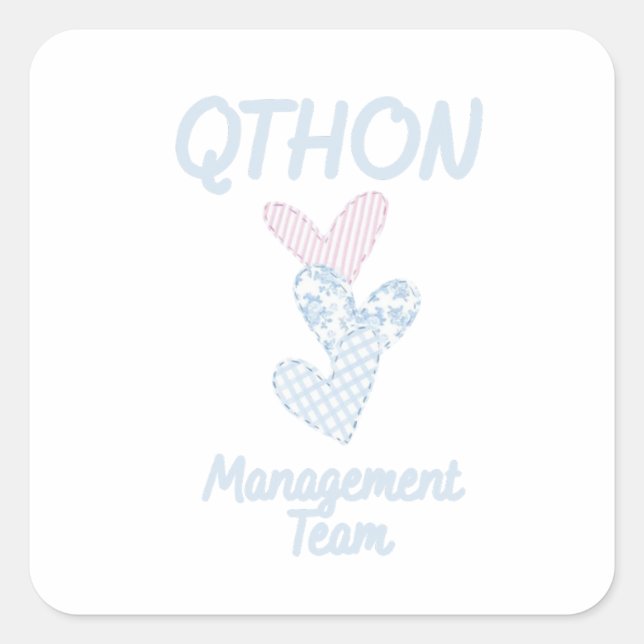Cuadrada Pegatina de gestión de QTHON (Anverso)