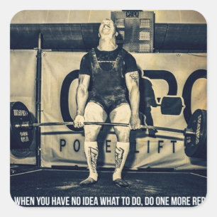 Cuadrada Pegatina de Gimnasio de Construcción de Cuerpo Mot