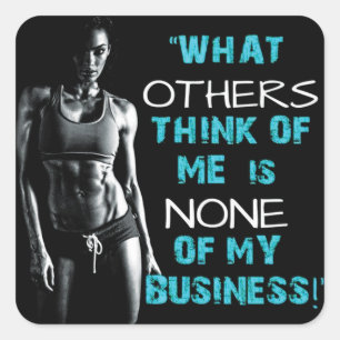 Cuadrada Pegatina de Gimnasio de Construcción de Cuerpo Mot