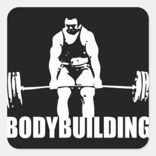 Cuadrada Pegatina de Gimnasio de Construcción de Cuerpo Mot