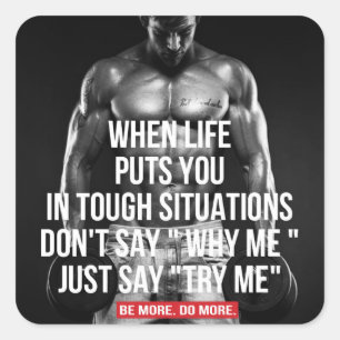 Cuadrada Pegatina de Gimnasio de Construcción de Cuerpo Mot