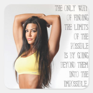 Cuadrada Pegatina de Gimnasio de Construcción de Cuerpo Mot