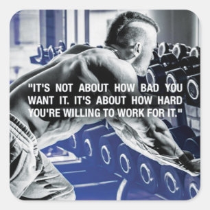 Cuadrada Pegatina de Gimnasio de Construcción de Cuerpo Mot