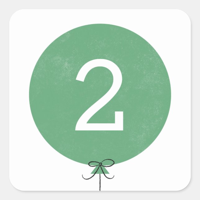 Cuadrada Pegatina de globo - Clover (Anverso)