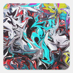 Cuadrada Pegatina de graffiti