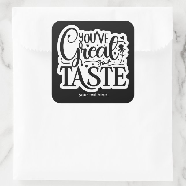 Cuadrada Pegatina de gran gusto (Bolso)