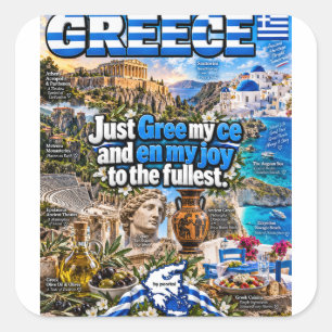 Cuadrada Pegatina de Grecia