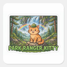 Pegatina de guardabosques Kitty — Guardabosques at